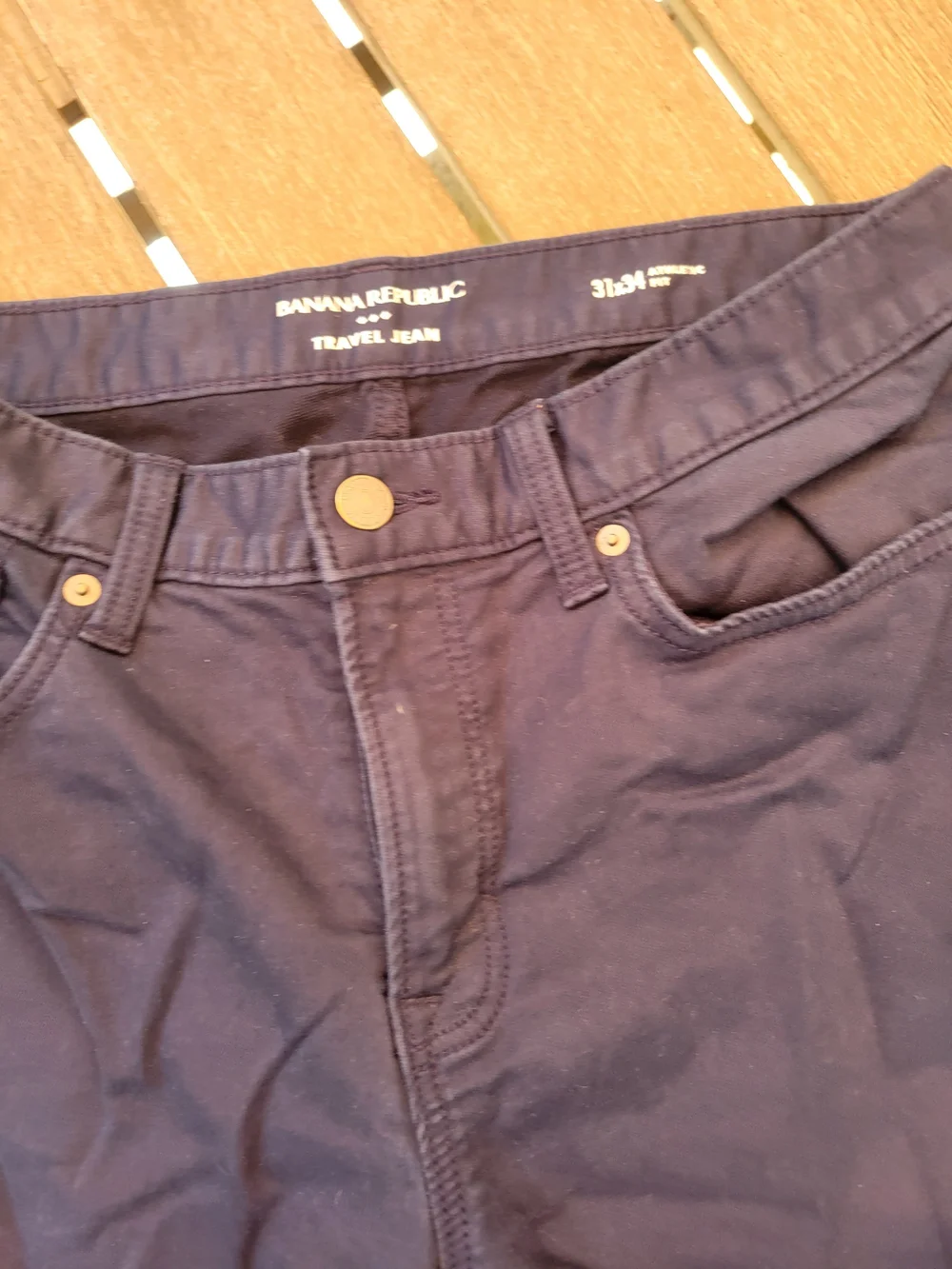 Banana Republic Men’s Navy Travel Jeans (Athletic Fit) 31x34